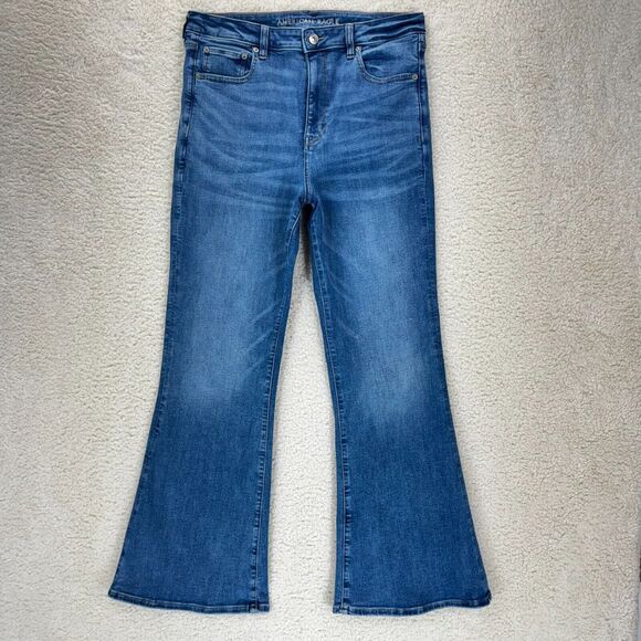 American Eagle Outfitters Denim - American Eagle Next Level Stretch Super Hi-Rise Flare Women Jeans 14 Retro Y2K
